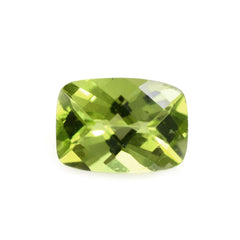 PERIDOT CHECKER CUT CUSHION (1ST) 7X5MM 0.98 Cts.