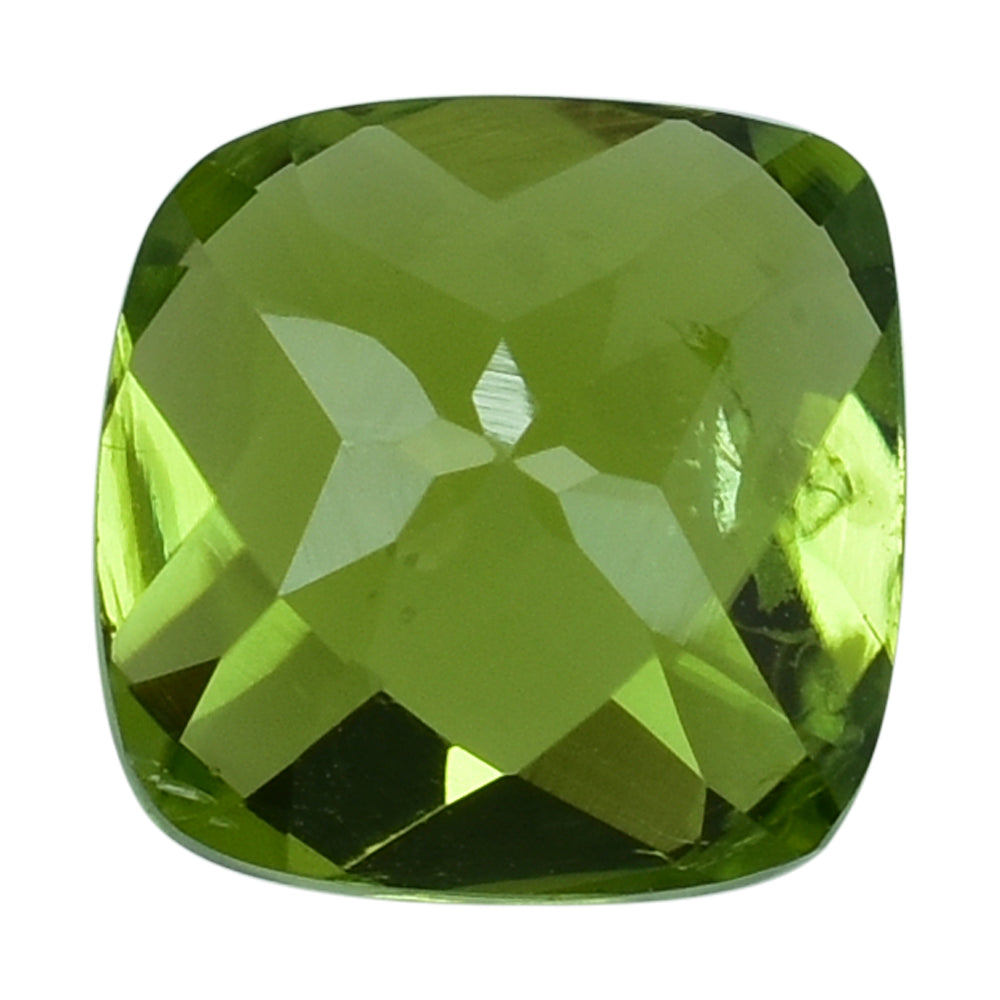 PERIDOT CHECKER CUT (HI) CUSHION 9MM 3.45 Cts.