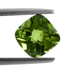 PERIDOT CHECKER CUT (HI) CUSHION 9MM 3.45 Cts.
