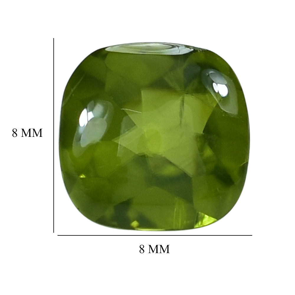 PERIDOT BUFFTOP CUSHION (OILY) 8MM 2.38 Cts.