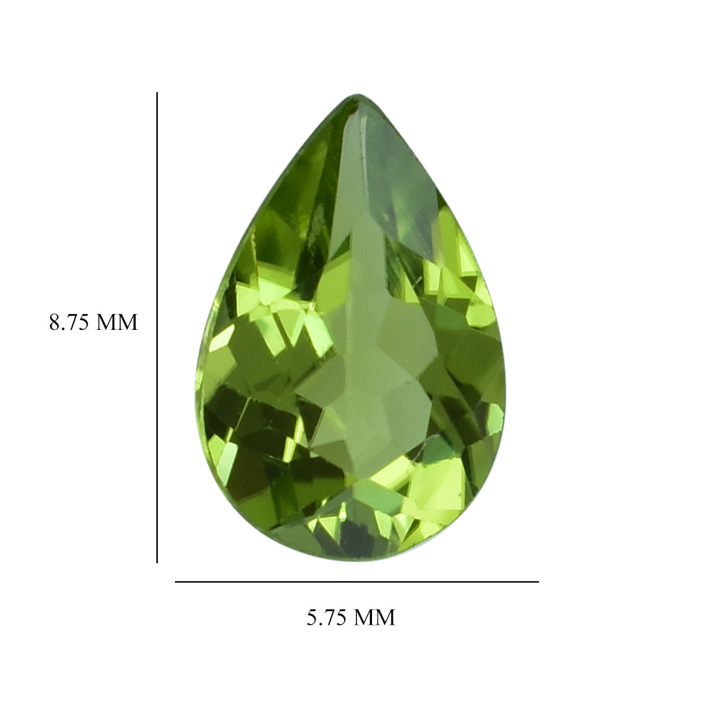 PERIDOT CUT PEAR (TOP) 8.75X5.75MM 1.08 Cts.