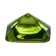 PERIDOT BUFFTOP PRINCESS CUT SQUARE 9MM 3.63 Cts.