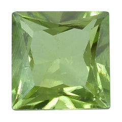 PERIDOT PRINCESS CUT SQUARE (SI) 5MM 0.64 Cts.