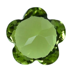 PERIDOT CUT FLOWER 5 LEAF (CLEAN ) 6MM (THICKNESS:-3.60-4.00MM) 0.98 Cts.