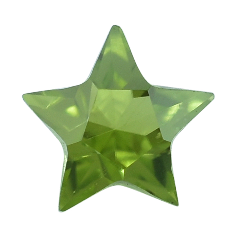 PERIDOT CUT STAR (CLEAN ) 4MM (THICKNESS:-3.90-4.30MM) 0.78 Cts.