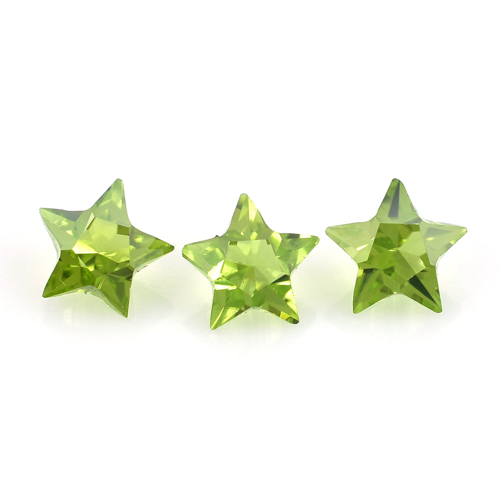 PERIDOT CUT STAR (CLEAN ) 4MM (THICKNESS:-3.90-4.30MM) 0.78 Cts.