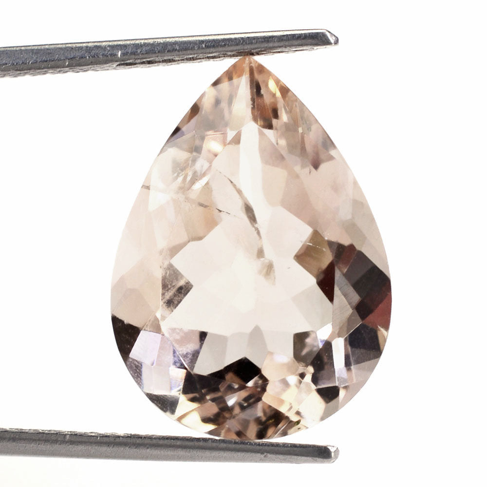 PEACH FLUORITE CUT PEAR 19X14MM 14.85 Cts.