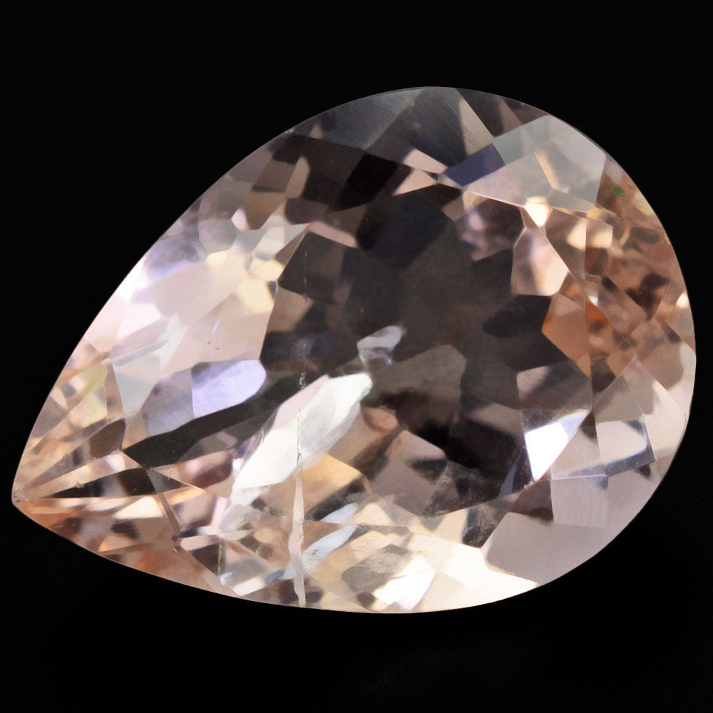 PEACH FLUORITE CUT PEAR 19X14MM 14.85 Cts.