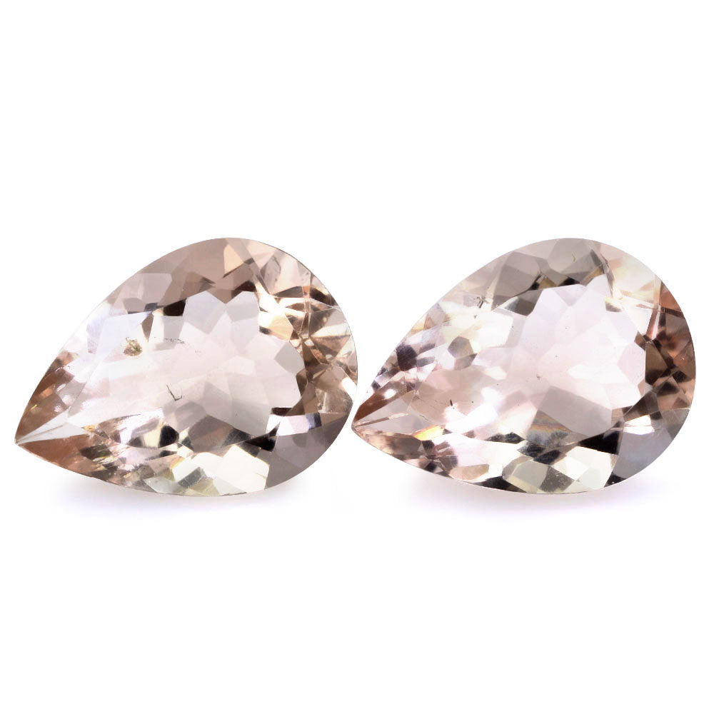 PEACH FLUORITE CUT PEAR 18X13MM 10.90 Cts.