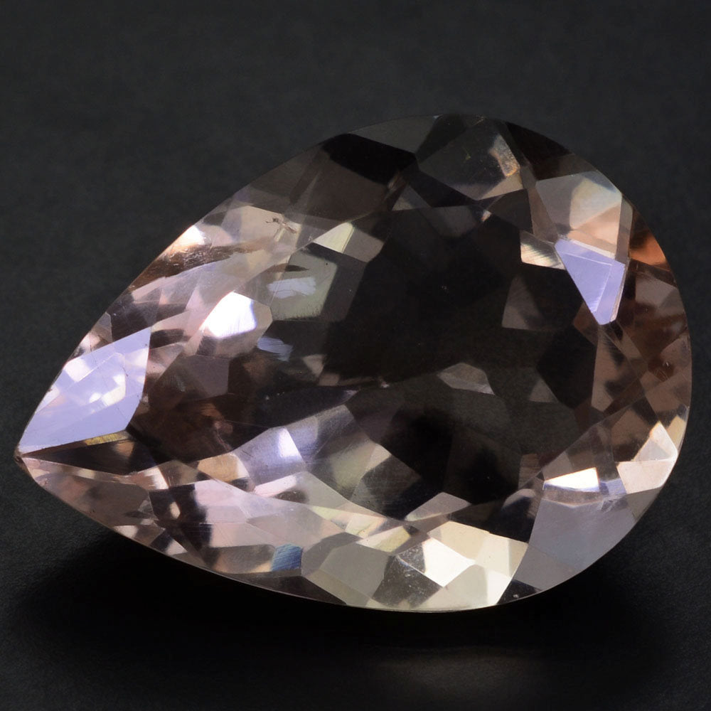 PEACH FLUORITE CUT PEAR 18X13MM 10.90 Cts.