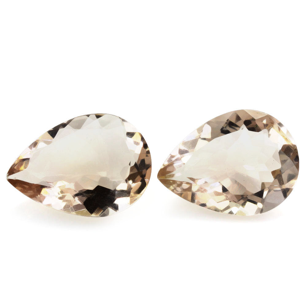 PEACH FLUORITE CUT PEAR 20X15MM 15.20 Cts.