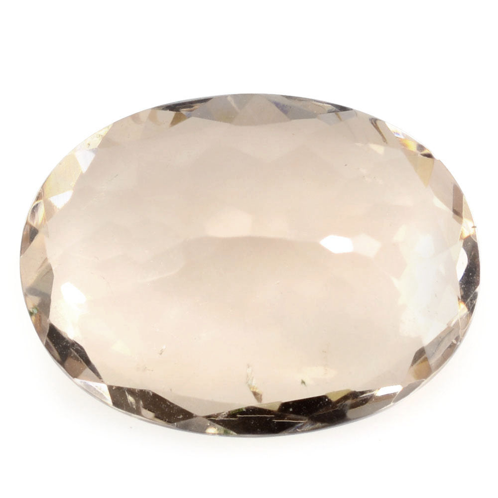 PEACH FLUORITE CUT OVAL 20X15MM 18.40 Cts.