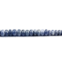 BLUE SAPPHIRE 2.00-5.50MM PLAIN ROUNDEL BEADS 14-17" LINE