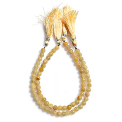 YELLOW SAPPHIRE PLAIN BALLS 6.00MM 8" PER LINE 77.03 Cts.