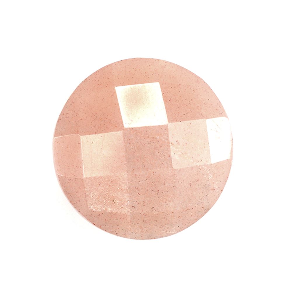 PEACH MOONSTONE BRIOLETTE ROUND 12MM 5.60 Cts.