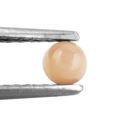 PEACH MOONSTONE ROUND CAB 4MM 0.26 Cts.