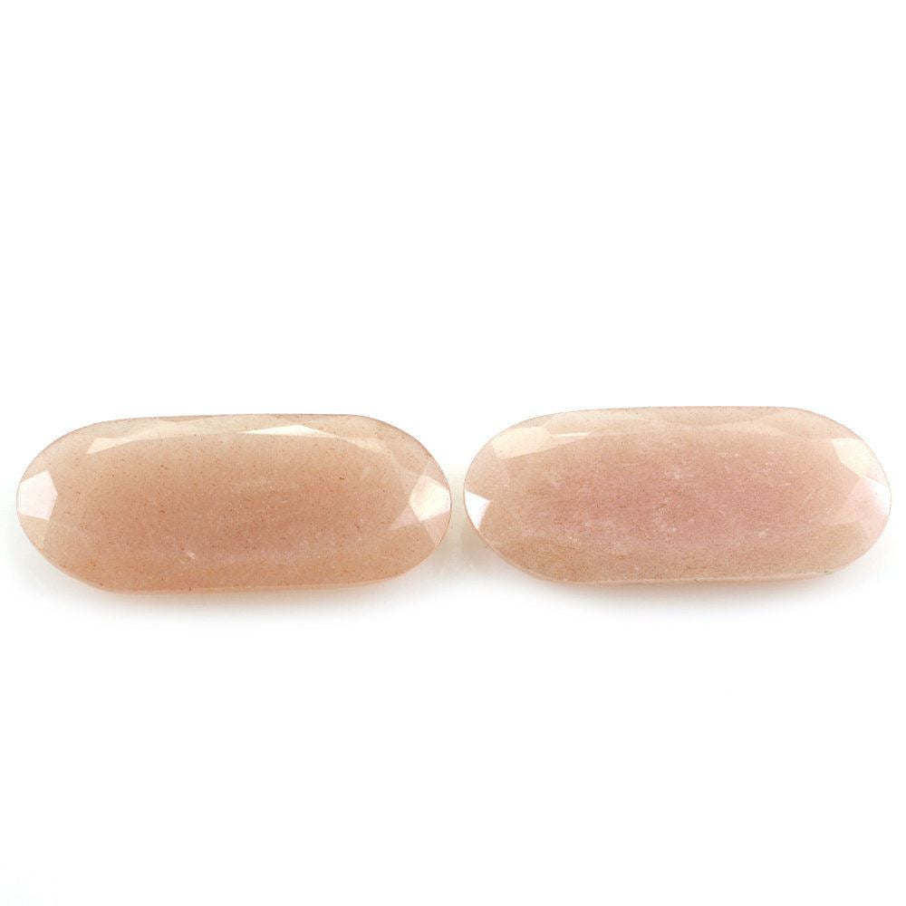PEACH MOONSTONE CUT CUSHION 25.50X11MM 9.08 Cts.