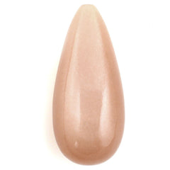 PEACH MOONSTONE PLAIN DROPS (HALF DRILL) 24X10MM 16.73 Cts.