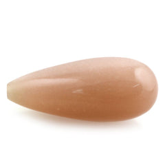 PEACH MOONSTONE PLAIN DROPS (HALF DRILL) 24X10MM 16.73 Cts.