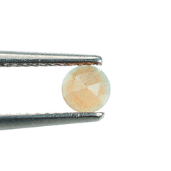 PEACH MOONSTONE ROSE CUT ROUND CAB (MEDIUM/CLEAN) 4.00X4.00 MM 0.21 Cts.