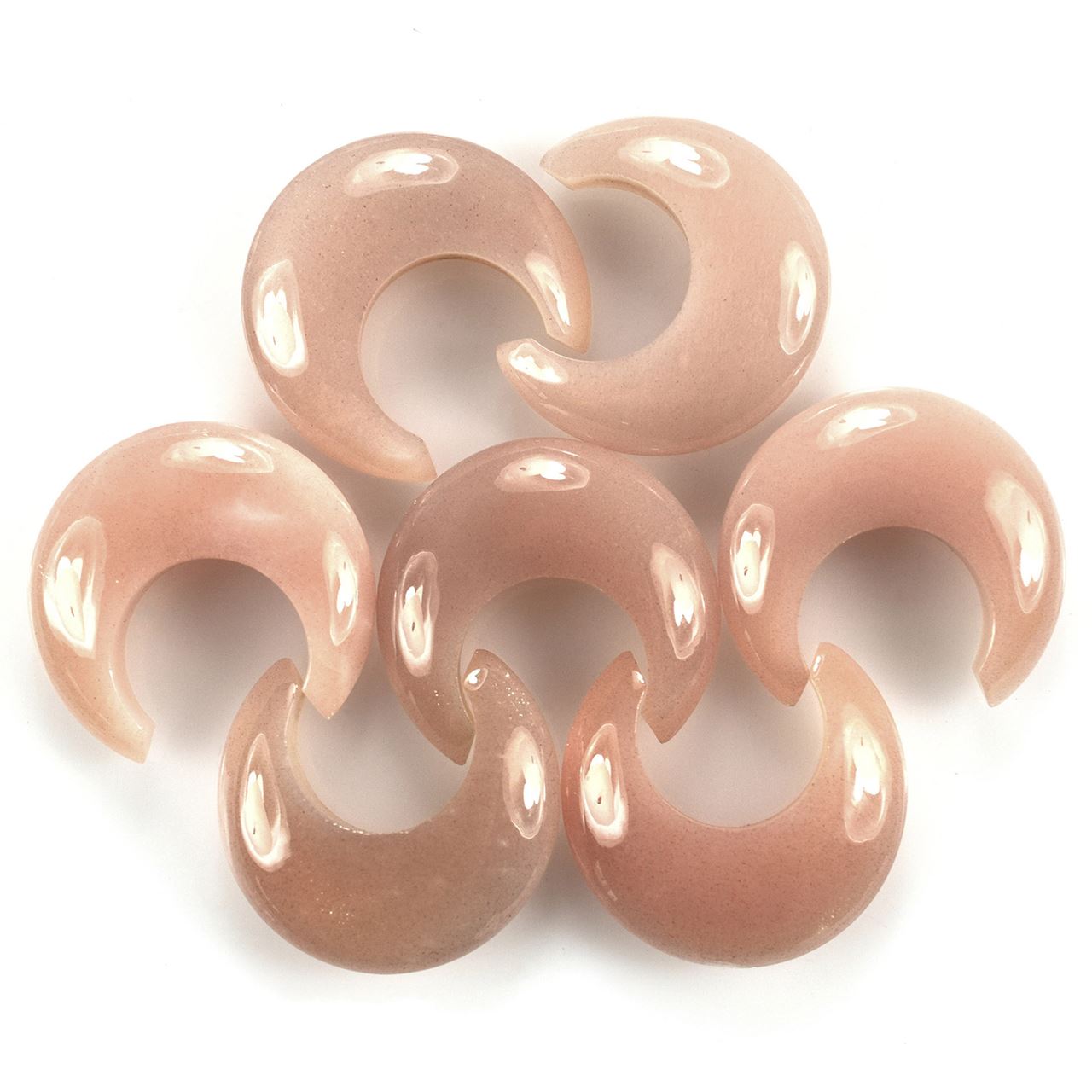 PEACH MOONSTONE FANCY CUT (P-116)(LIGHT)(CLEAN) 20.60X19.46 MM 10.42 Cts.