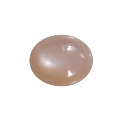 PEACH MOONSTONE PLAIN OVAL CAB (MEDIUM)(CLEAN) 10.00X8.00 MM 2.56 Cts.