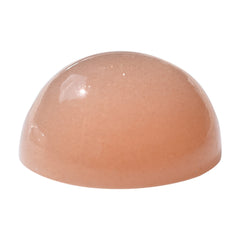 PEACH MOONSTONE PLAIN CAB ROUND CLEAN 12.00X12.00 MM 6.48 Cts.