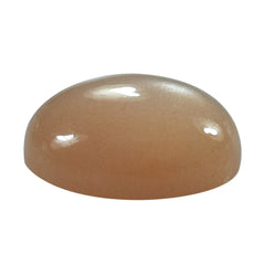 PEACH MOONSTONE PLAIN CAB OVAL CLEAN 12.00X10.00 MM 4.53 Cts.