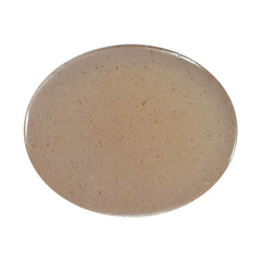 PEACH MOONSTONE PLAIN CAB OVAL CLEAN 12.00X10.00 MM 4.53 Cts.