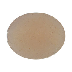 PEACH MOONSTONE PLAIN CAB OVAL CLEAN 10.00X8.00 MM 2.54 Cts.