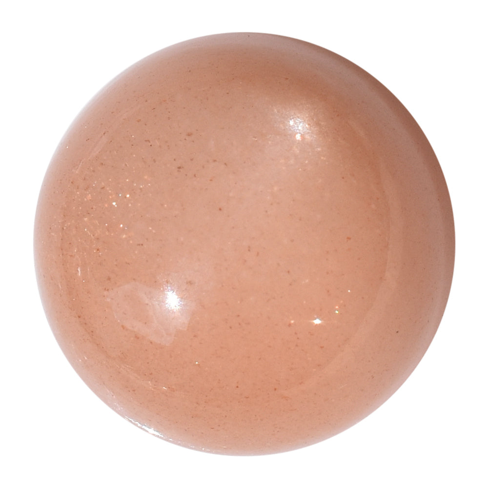 PEACH MOONSTONE PLAIN CAB ROUND CLEAN 14.00X14.00 MM 10.16 Cts.
