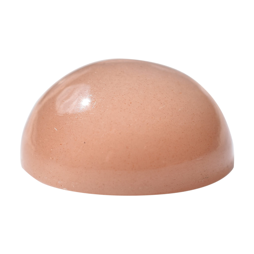 PEACH MOONSTONE PLAIN CAB ROUND CLEAN 14.00X14.00 MM 10.16 Cts.