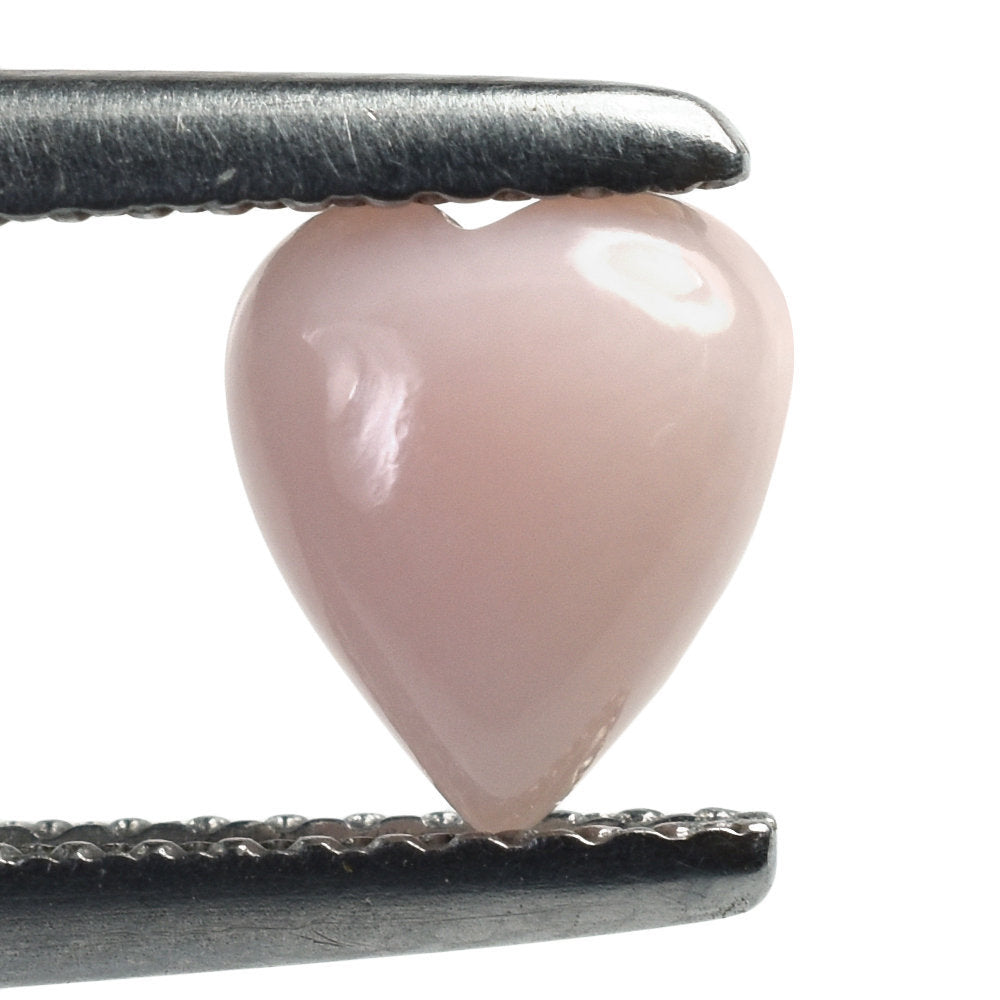 PINK OPAL HEART CAB 7X6MM 0.90 Cts.