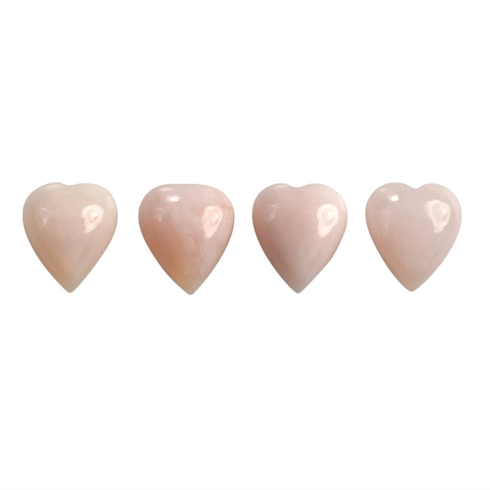 PINK OPAL HEART CAB 7X6MM 0.90 Cts.
