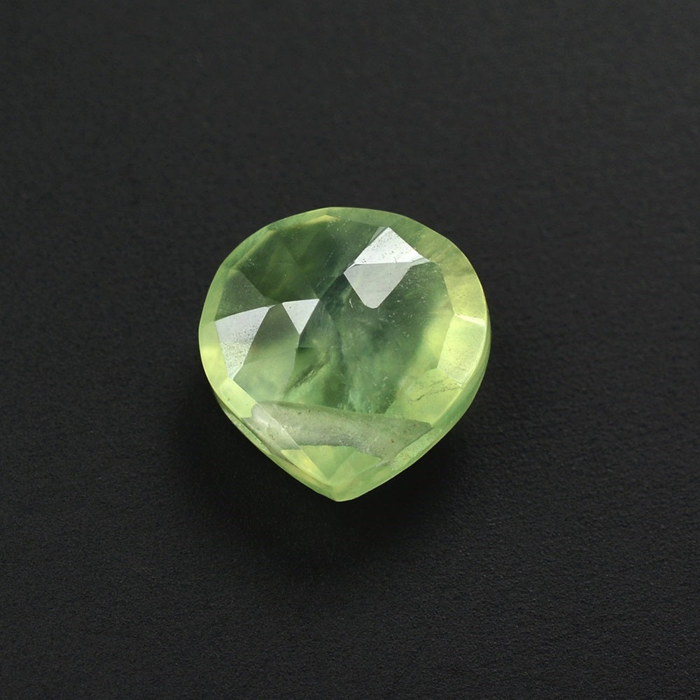 PREHNITE ROSE CUT BRIOLETTE PEAR/TABEEZ (FULL DRILL) 8MM 2.45 Cts.