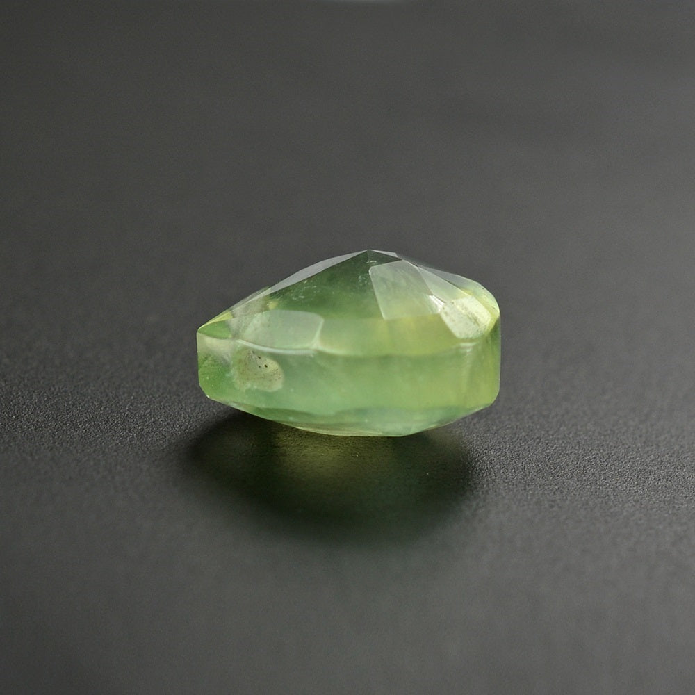 PREHNITE ROSE CUT BRIOLETTE PEAR/TABEEZ (FULL DRILL) 8MM 2.45 Cts.