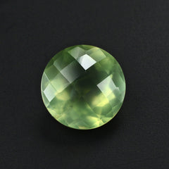 PREHNITE CHECKER CUT ROUND 10MM 3.64 Cts.