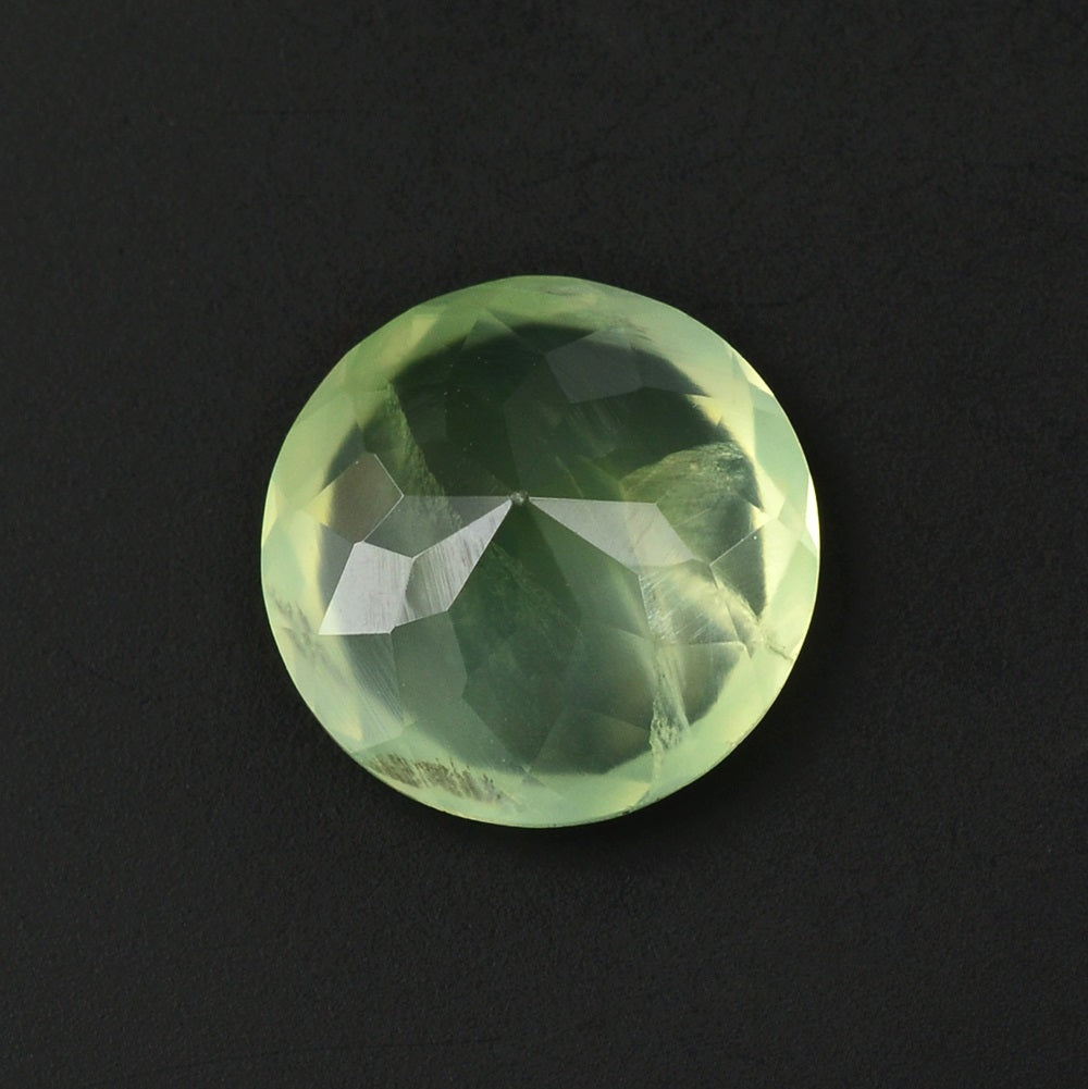 PREHNITE CUT ROUND 13MM 7.66 Cts.