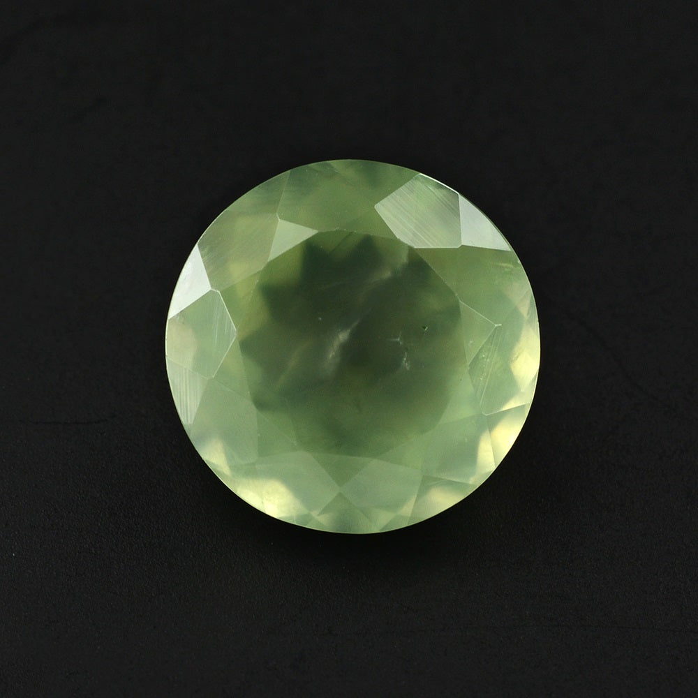 PREHNITE CUT ROUND 12MM 6.13 Cts.