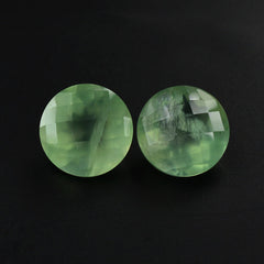 PREHNITE CHECKER CUT ROUND 10MM 3.60 Cts.