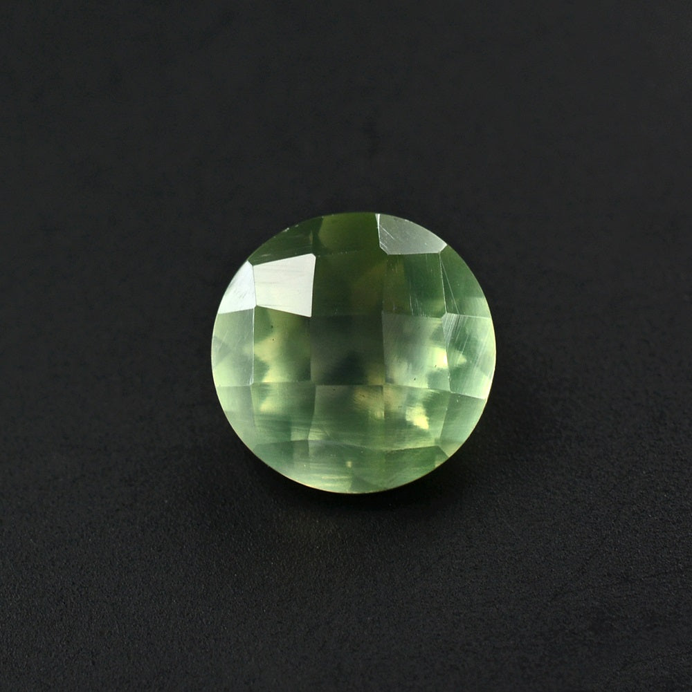 PREHNITE CHECKER CUT ROUND 8MM 1.89 Cts.