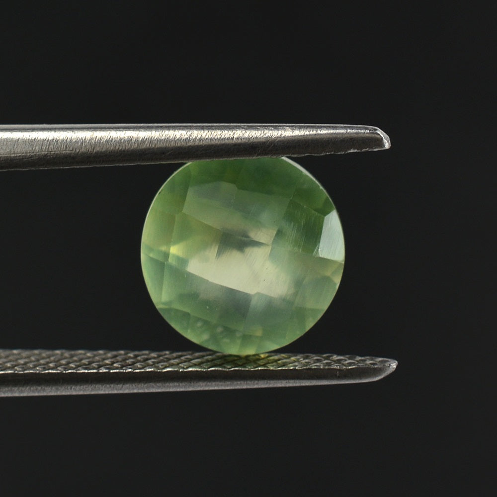 PREHNITE CHECKER CUT ROUND 8MM 1.89 Cts.