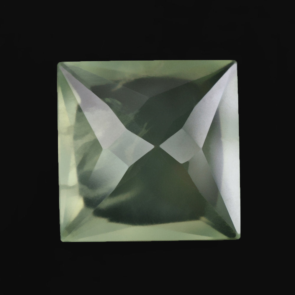 PREHNITE PRINCESS CUT SQUARE 12MM 7.43 Cts.