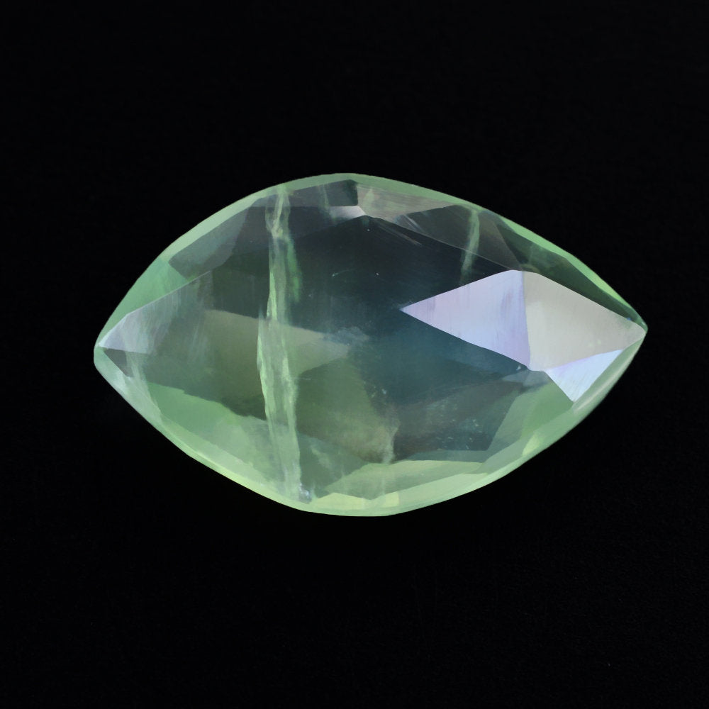 PREHNITE ROSE CUT BRIOLETTE IRREGULAR ONION SHAPE 14X9MM 3.09 Cts.