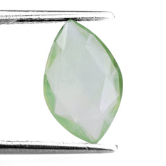 PREHNITE ROSE CUT BRIOLETTE SHIELD 14X9MM 3.18 Cts.