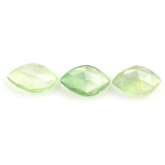 PREHNITE ROSE CUT BRIOLETTE SHIELD 14X9MM 3.18 Cts.