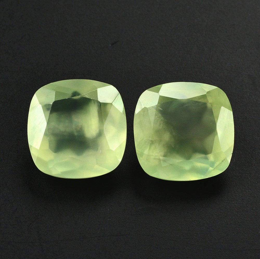 PREHNITE CUT CUSHION 11MM 5.60 Cts.