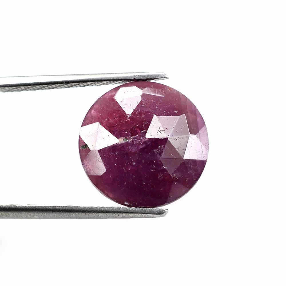 PINK RED SAPPHIRE ROSE CUT ROUND CAB 14.00MM 7.29 Cts.