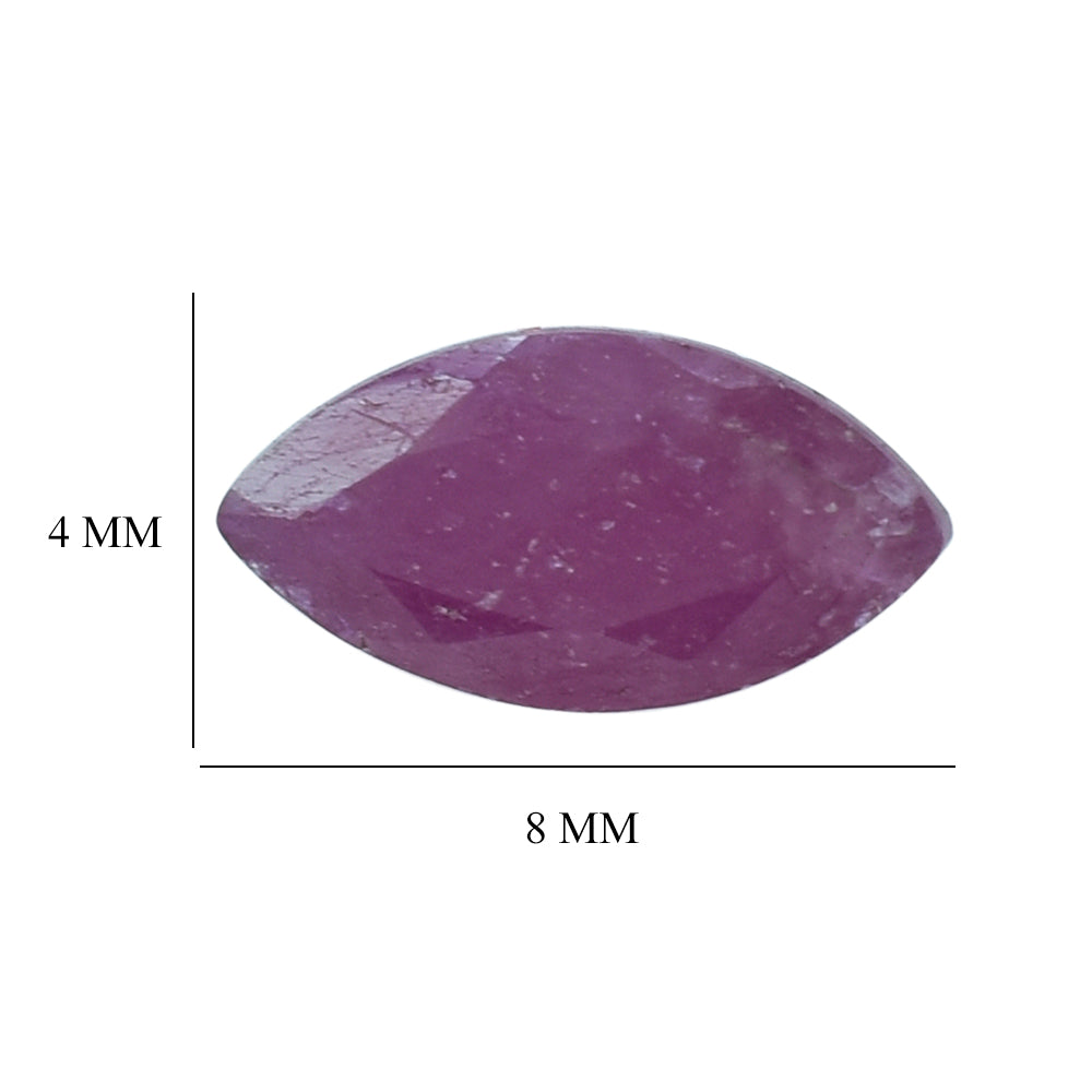 PINK SAPPHIRE CUT MARQUISE (RED) 8X4MM 0.87 Cts.