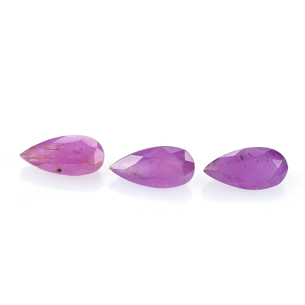 PINK SAPPHIRE CUT PEAR 8X4MM 0.82 Cts.